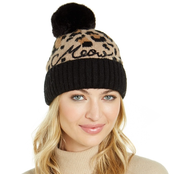 kate spade Accessories - B2G1 NWT Kate Spade "Meow" Wool Blend Pom Beanie